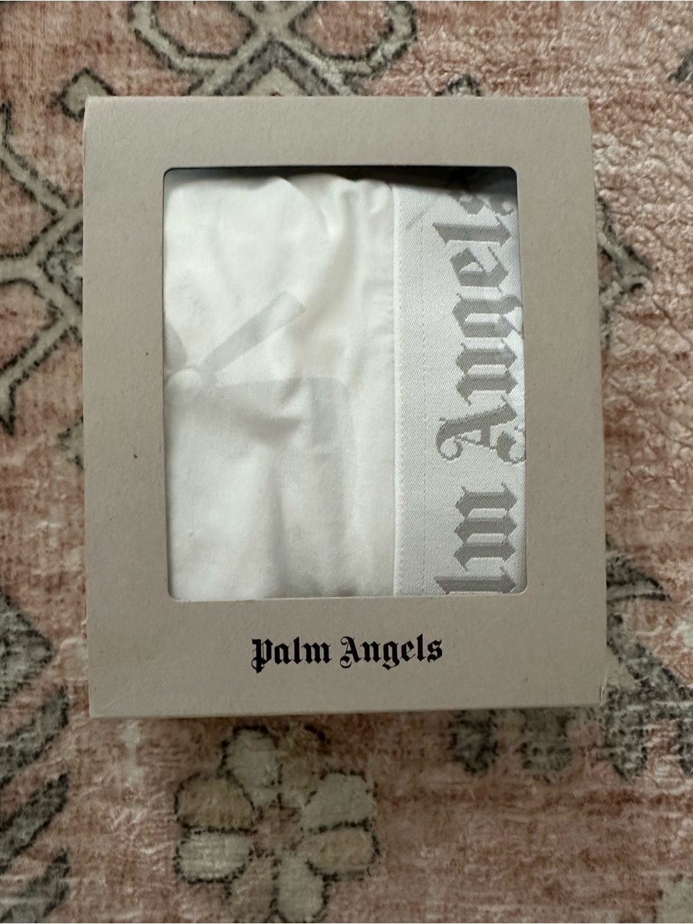 NWT Palm Angels White Logo Elastic-Band Crop Bralette - Picture 4 of 5